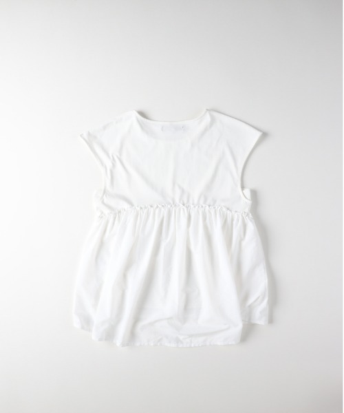 Right-on(ライトオン)の「HONEYSUCKLE ROSE(ハニーサックルローズ)接触冷感異素材切替ノースリーブTシャツ(その他トップス・レディース・オフホワイト/ブラック・M/L)」の3枚目の写真