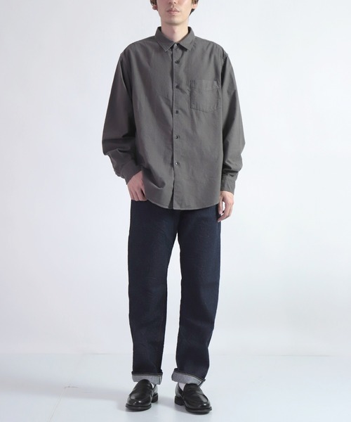 SPELLBOUND（スペルバウンド）の「[SPELLBOUND / スペルバウンド] ソリッドコットンネル スタンダードシャツ（シャツ/ブラウス・メンズ・パープル/モスグリーン/チャコールグレー・2/3/4）」の17枚目の写真