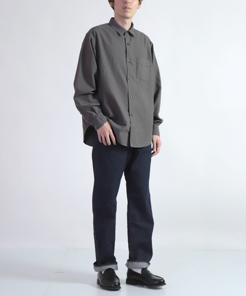 SPELLBOUND（スペルバウンド）の「[SPELLBOUND / スペルバウンド] ソリッドコットンネル スタンダードシャツ（シャツ/ブラウス・メンズ・パープル/モスグリーン/チャコールグレー・2/3/4）」の18枚目の写真