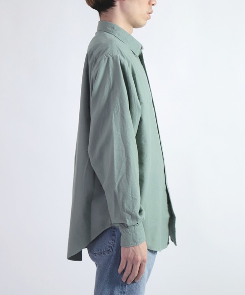 SPELLBOUND（スペルバウンド）の「[SPELLBOUND / スペルバウンド] ソリッドコットンネル スタンダードシャツ（シャツ/ブラウス・メンズ・パープル/モスグリーン/チャコールグレー・2/3/4）」の20枚目の写真