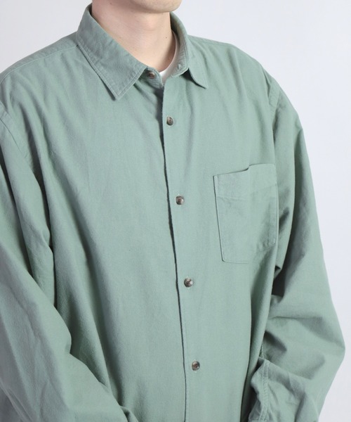 SPELLBOUND（スペルバウンド）の「[SPELLBOUND / スペルバウンド] ソリッドコットンネル スタンダードシャツ（シャツ/ブラウス・メンズ・パープル/モスグリーン/チャコールグレー・2/3/4）」の22枚目の写真