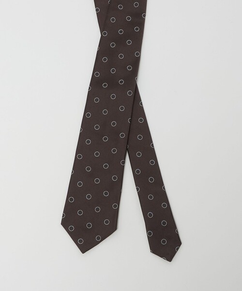 UNITED ARROWS（ユナイテッドアローズ）の「サークル ジャガード ネクタイ（ネクタイ・メンズ・ダークブラウン/ネイビー・FREE）」の5枚目の写真