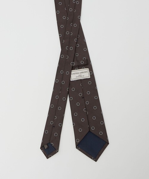 UNITED ARROWS（ユナイテッドアローズ）の「サークル ジャガード ネクタイ（ネクタイ・メンズ・ダークブラウン/ネイビー・FREE）」の6枚目の写真