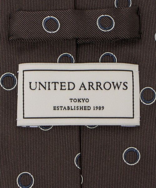 UNITED ARROWS（ユナイテッドアローズ）の「サークル ジャガード ネクタイ（ネクタイ・メンズ・ダークブラウン/ネイビー・FREE）」の4枚目の写真