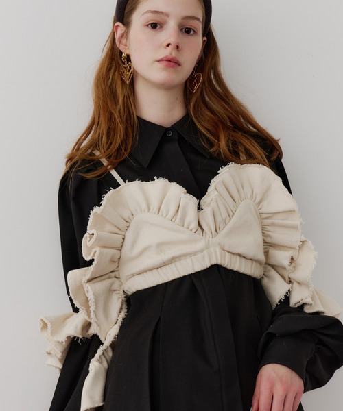 tiit tokyo フリルブラウンビスチェ tiit tokyo フリルブラウンビスチェ 【公式通販】