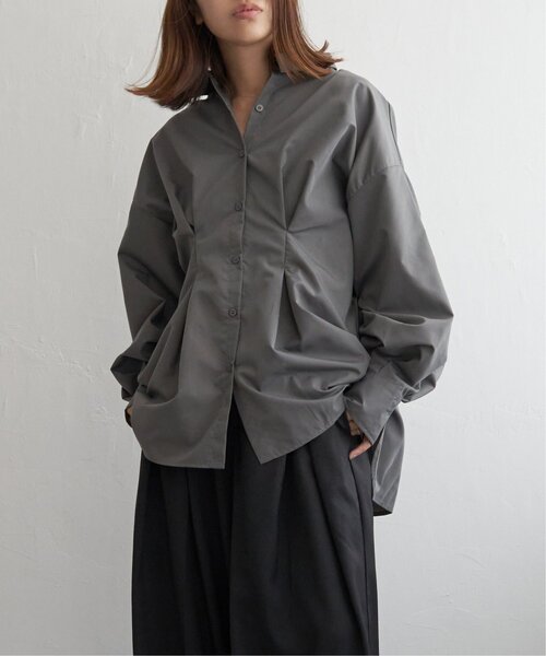 notch.（ノッチ）の「ブロードウエストタックシャツ（シャツ/ブラウス・レディース・オフホワイト/ブルー/ブラウン/チャコール・M）」の5枚目の写真