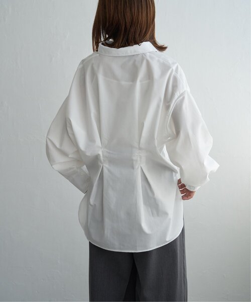 notch.（ノッチ）の「ブロードウエストタックシャツ（シャツ/ブラウス・レディース・オフホワイト/ブルー/ブラウン/チャコール・M）」の11枚目の写真