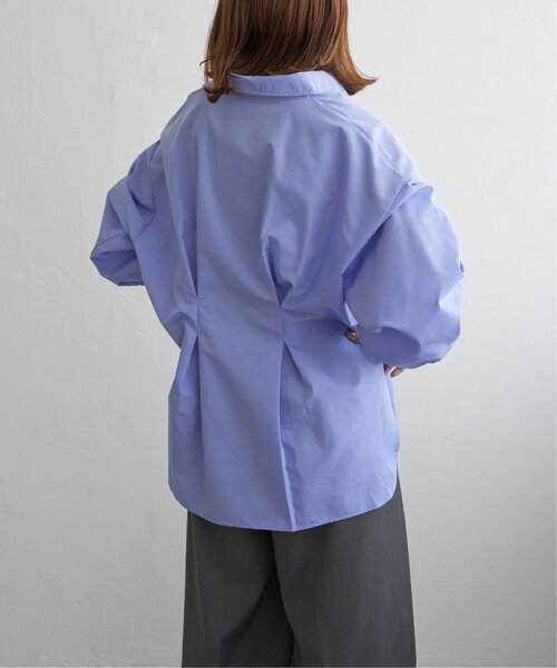 notch.（ノッチ）の「ブロードウエストタックシャツ（シャツ/ブラウス・レディース・オフホワイト/ブルー/ブラウン/チャコール・M）」の17枚目の写真