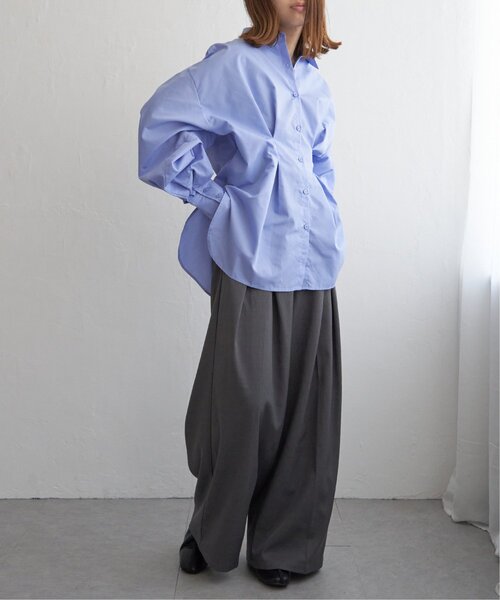 notch.（ノッチ）の「ブロードウエストタックシャツ（シャツ/ブラウス・レディース・オフホワイト/ブルー/ブラウン/チャコール・M）」の18枚目の写真