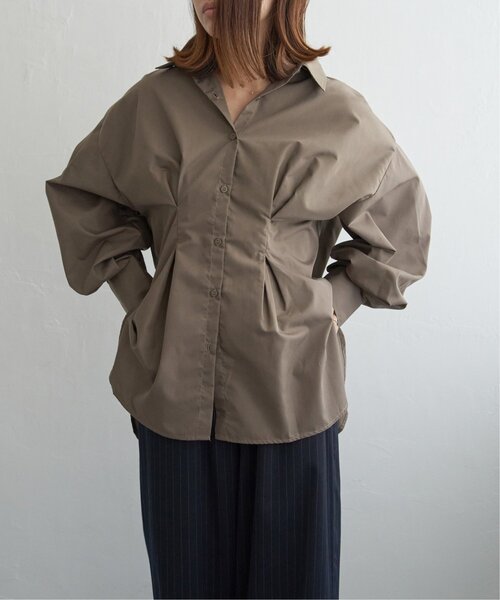 notch.（ノッチ）の「ブロードウエストタックシャツ（シャツ/ブラウス・レディース・オフホワイト/ブルー/ブラウン/チャコール・M）」の22枚目の写真