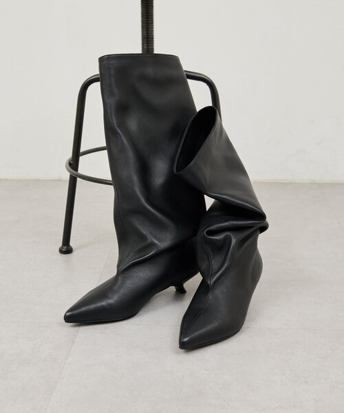 ぷ*こ様 期間限定値下げ　2.718 ガリャルダガランテ ベージュ レザーブーツ 2.718】ドレープロングブーツ（ブーツ）｜GALLARDAGALANTE（ガリャルダ