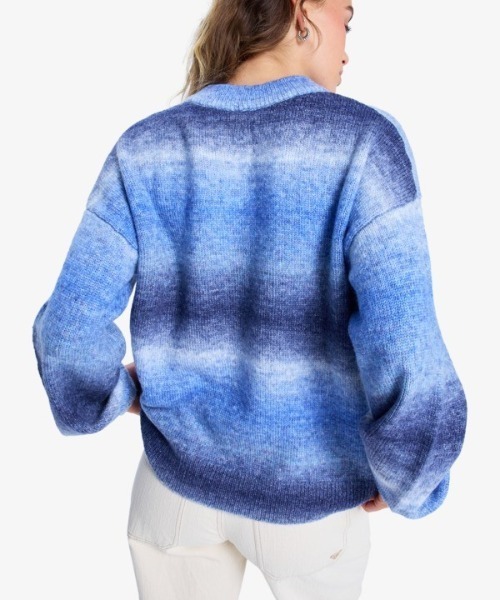 ROXY(ロキシー)の「LOVE AGAIN /ロキシードロップショルダーボーダーニットトップス(ニット/セーター・レディース・イエロー/ブルー・SMALL/X-SMALL)」の3枚目の写真