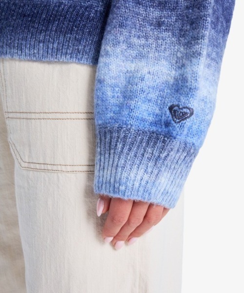 ROXY(ロキシー)の「LOVE AGAIN /ロキシードロップショルダーボーダーニットトップス(ニット/セーター・レディース・イエロー/ブルー・SMALL/X-SMALL)」の7枚目の写真