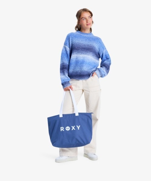ROXY(ロキシー)の「LOVE AGAIN /ロキシードロップショルダーボーダーニットトップス(ニット/セーター・レディース・イエロー/ブルー・SMALL/X-SMALL)」の8枚目の写真