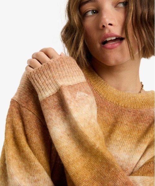 ROXY(ロキシー)の「LOVE AGAIN /ロキシードロップショルダーボーダーニットトップス(ニット/セーター・レディース・イエロー/ブルー・SMALL/X-SMALL)」の12枚目の写真