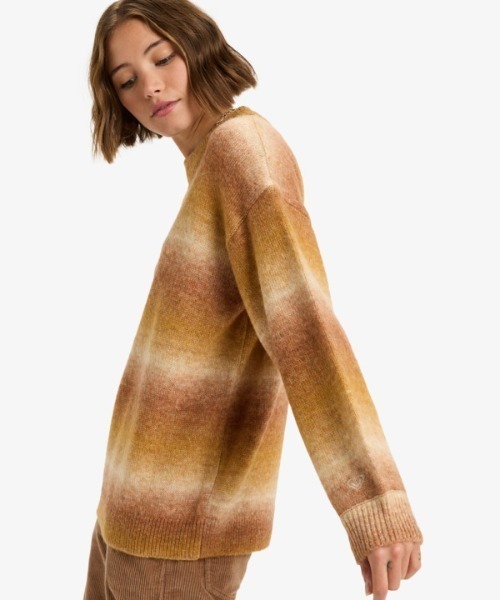 ROXY(ロキシー)の「LOVE AGAIN /ロキシードロップショルダーボーダーニットトップス(ニット/セーター・レディース・イエロー/ブルー・SMALL/X-SMALL)」の13枚目の写真