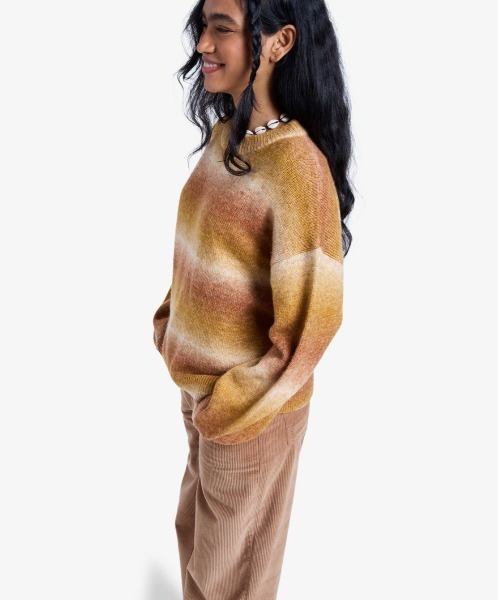 ROXY(ロキシー)の「LOVE AGAIN /ロキシードロップショルダーボーダーニットトップス(ニット/セーター・レディース・イエロー/ブルー・SMALL/X-SMALL)」の17枚目の写真