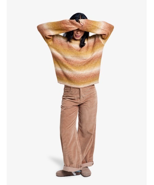 ROXY(ロキシー)の「LOVE AGAIN /ロキシードロップショルダーボーダーニットトップス(ニット/セーター・レディース・イエロー/ブルー・SMALL/X-SMALL)」の18枚目の写真