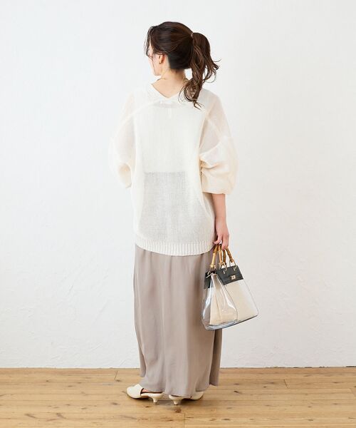 le.coeur blanc（ルクールブラン）の「《手洗い可能》キュプラフィブリルナロースカート（スカート・レディース・ブラック/モカ/ダークグレー・38）」の16枚目の写真