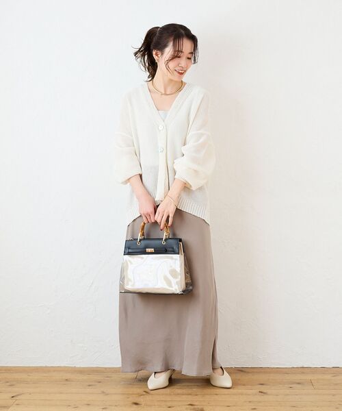 le.coeur blanc（ルクールブラン）の「《手洗い可能》キュプラフィブリルナロースカート（スカート・レディース・ブラック/モカ/ダークグレー・38）」の17枚目の写真