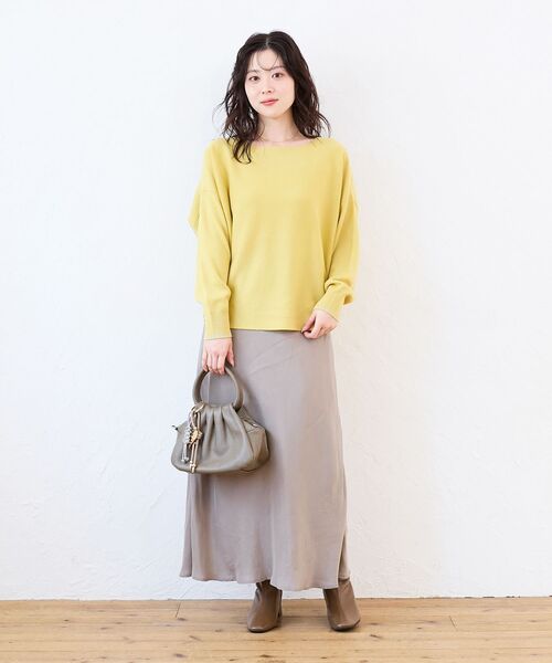 le.coeur blanc（ルクールブラン）の「《手洗い可能》キュプラフィブリルナロースカート（スカート・レディース・ブラック/モカ/ダークグレー・38）」の20枚目の写真