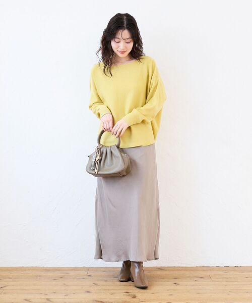 le.coeur blanc（ルクールブラン）の「《手洗い可能》キュプラフィブリルナロースカート（スカート・レディース・ブラック/モカ/ダークグレー・38）」の21枚目の写真