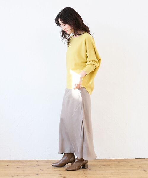 le.coeur blanc（ルクールブラン）の「《手洗い可能》キュプラフィブリルナロースカート（スカート・レディース・ブラック/モカ/ダークグレー・38）」の22枚目の写真