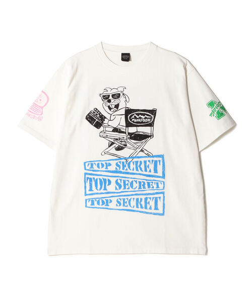 MANASTASH(マナスタッシュ)の「MANASTASH/マナスタッシュ PUMICE TEE MIXED UP(Tシャツ/カットソー・メンズ・ホワイト/ライトグリーン/ブラック・L/M/XL)」の4枚目の写真