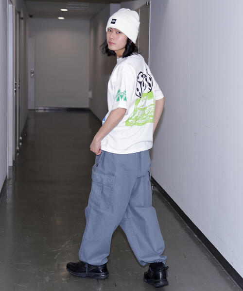 MANASTASH(マナスタッシュ)の「MANASTASH/マナスタッシュ PUMICE TEE MIXED UP(Tシャツ/カットソー・メンズ・ホワイト/ライトグリーン/ブラック・L/M/XL)」の7枚目の写真