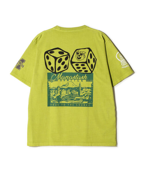MANASTASH(マナスタッシュ)の「MANASTASH/マナスタッシュ PUMICE TEE MIXED UP(Tシャツ/カットソー・メンズ・ホワイト/ライトグリーン/ブラック・L/M/XL)」の14枚目の写真