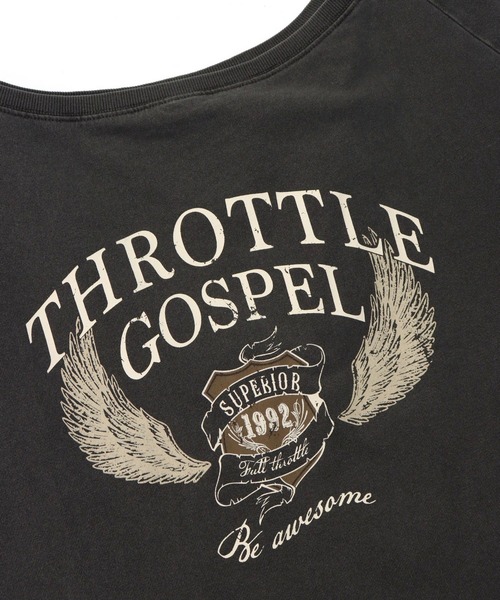 ANAP（アナップ）の「ヴィンテージ風 プリント オフショルダー ビッグ Tシャツ（Tシャツ/カットソー・レディース・ダークグレー/ブラウン/オフホワイト・FREE）」の18枚目の写真