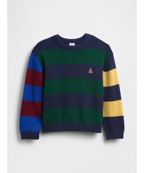 GAP（ギャップ）の「クルーネックセーター (幼児・ベビー)（ニット/セーター・キッズ・ブルー/マルチ/その他/ブルー系その他・90cm/95cm/100cm/105cm/110cm/80ｃｍ/70cm）」の4枚目の写真