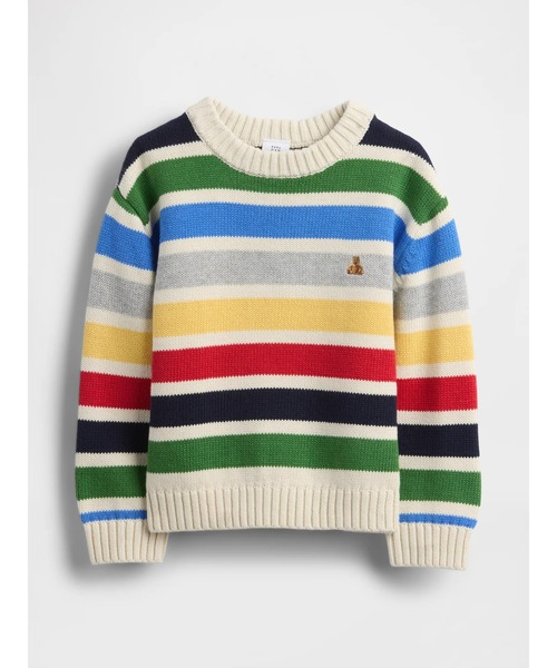 GAP（ギャップ）の「クルーネックセーター (幼児・ベビー)（ニット/セーター・キッズ・ブルー/マルチ/その他/ブルー系その他・90cm/95cm/100cm/105cm/110cm/80ｃｍ/70cm）」の3枚目の写真