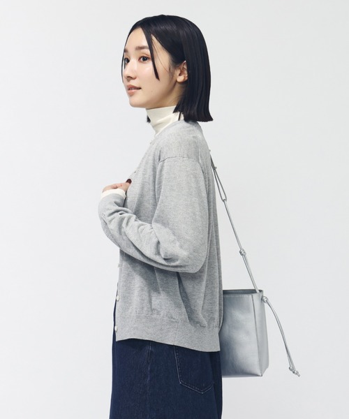 TIGORA(ティゴラ)の「ティゴラ TIGORA シアーニットカーディガン(カーディガン/ボレロ・レディース・ベージュ/ネイビー/ライトグレー・S/M/L/XL)」の14枚目の写真