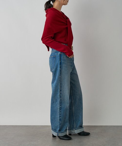 RIVE DROITE（リヴドロワ）の「【MONN.:.(モン)】OKAYAMAストレートデニム（デニムパンツ・レディース・ブルー・36/38/34）」の4枚目の写真