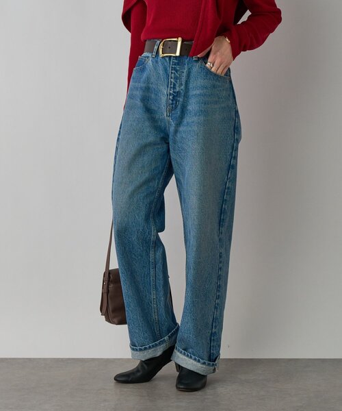 RIVE DROITE（リヴドロワ）の「【MONN.:.(モン)】OKAYAMAストレートデニム（デニムパンツ・レディース・ブルー・36/38/34）」の6枚目の写真