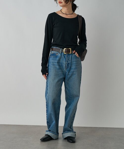 RIVE DROITE（リヴドロワ）の「【MONN.:.(モン)】OKAYAMAストレートデニム（デニムパンツ・レディース・ブルー・36/38/34）」の9枚目の写真