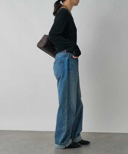 RIVE DROITE（リヴドロワ）の「【MONN.:.(モン)】OKAYAMAストレートデニム（デニムパンツ・レディース・ブルー・36/38/34）」の10枚目の写真