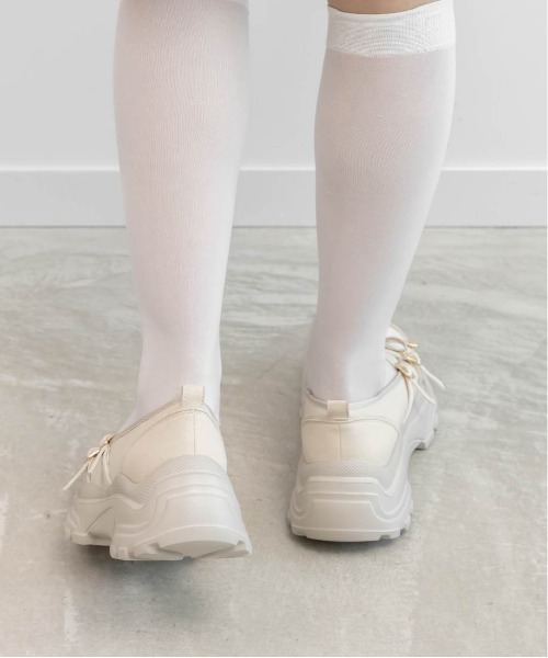 セール】ボリュームソールトゥシューズライクスニーカー（スニーカー