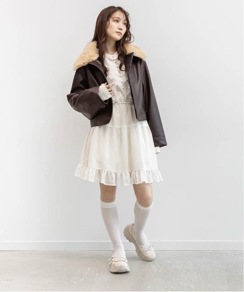 RANDA（ランダ）の「ボリュームソールトゥシューズライクスニーカー（スニーカー・レディース・アイボリー/ブラック・M/L/S/LL）」の18枚目の写真