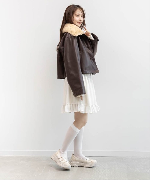 RANDA（ランダ）の「ボリュームソールトゥシューズライクスニーカー（スニーカー・レディース・アイボリー/ブラック・M/L/S/LL）」の19枚目の写真