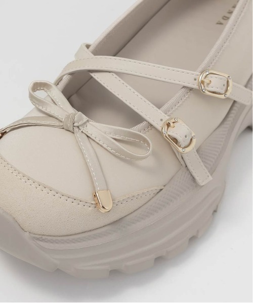 セール】ボリュームソールトゥシューズライクスニーカー（スニーカー