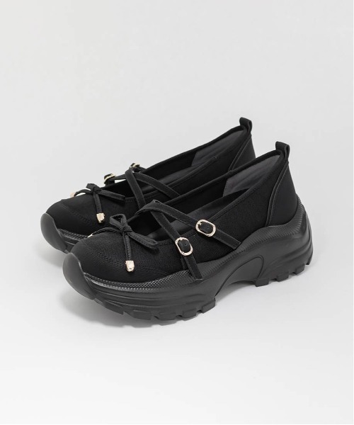 セール】ボリュームソールトゥシューズライクスニーカー（スニーカー