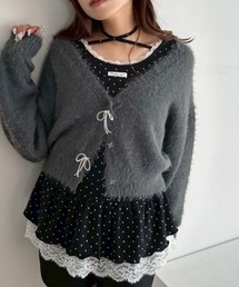 OLIVE des OLIVE | melty ribbon short knit(カーディガン/ボレロ)