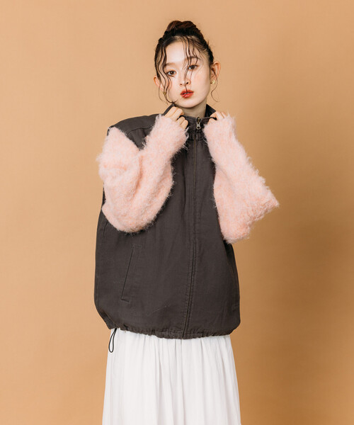 FREAK'S STORE（フリークスストア）の「限定展開 ビッグシルエット リバーシブル ダックベスト / キルティングベスト（その他アウター・メンズ・ブラウン/チャコールグレー/ブラック/ベージュ・SMALL/MEDIUM/LARGE）」の14枚目の写真