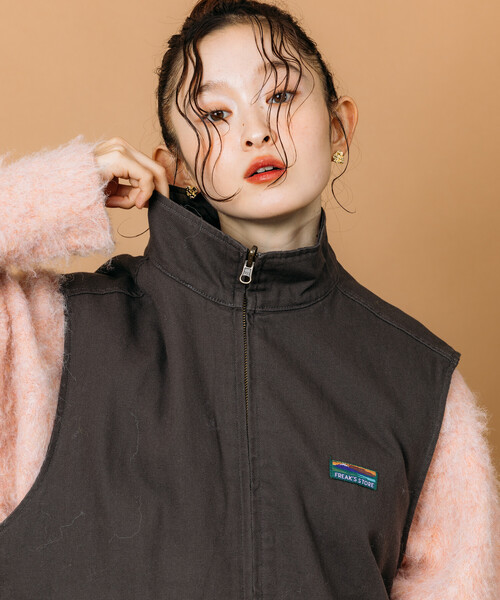 FREAK'S STORE（フリークスストア）の「限定展開 ビッグシルエット リバーシブル ダックベスト / キルティングベスト（その他アウター・メンズ・ブラウン/チャコールグレー/ブラック/ベージュ・SMALL/MEDIUM/LARGE）」の16枚目の写真