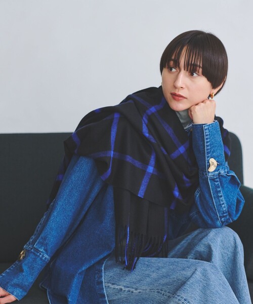 カシミヤ チェック ストール（ストール/ショール）｜UNITED ARROWS