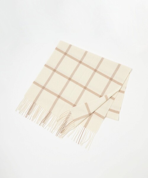 UNITED ARROWS（ユナイテッドアローズ）の「カシミヤ チェック ストール（ストール/ショール・レディース・ダークグレー/ベージュ/ブラック/オフホワイト・FREE）」の11枚目の写真