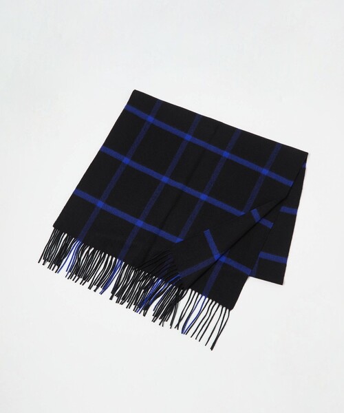 UNITED ARROWS（ユナイテッドアローズ）の「カシミヤ チェック ストール（ストール/ショール・レディース・ダークグレー/ベージュ/ブラック/オフホワイト・FREE）」の12枚目の写真