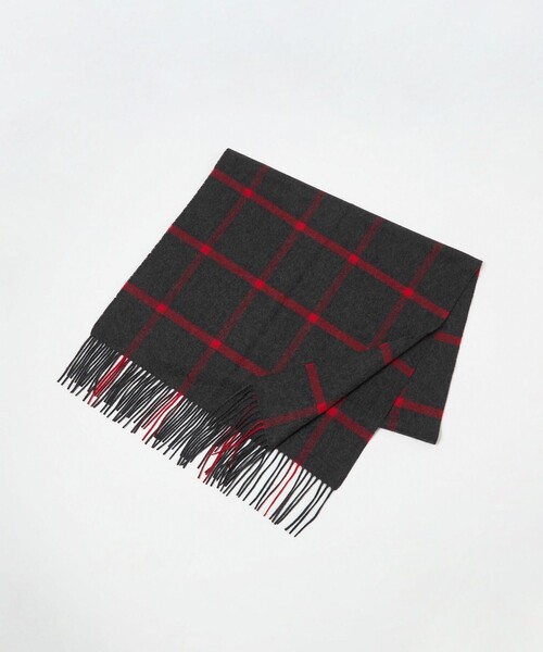 UNITED ARROWS（ユナイテッドアローズ）の「カシミヤ チェック ストール（ストール/ショール・レディース・ダークグレー/ベージュ/ブラック/オフホワイト・FREE）」の13枚目の写真